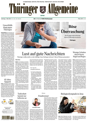 Cover of Thuringer Allgemeine (Gotha)
