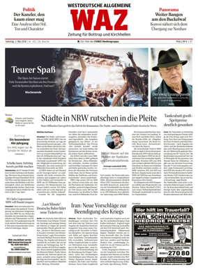 Cover of Westdeutsche Allgemeine Zeitung (Bottrop)