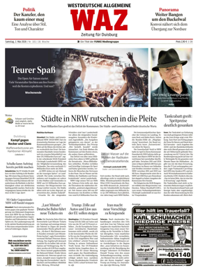 Cover of Westdeutsche Allgemeine Zeitung (Duisburg)