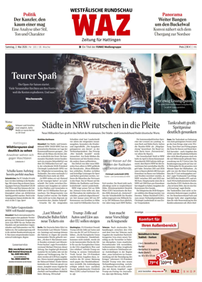 Cover of Westdeutsche Allgemeine Zeitung (Hattingen)
