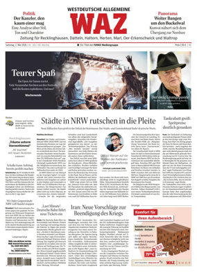 Cover of Westdeutsche Allgemeine Zeitung (Recklinghausen)