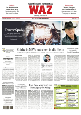 Cover of Westdeutsche Allgemeine Zeitung (Witten)