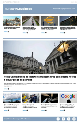 Cover of Euronews Business (Portuguese)