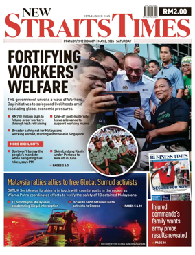 Cover of New Straits Times