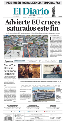 Cover of El Diario de Juarez