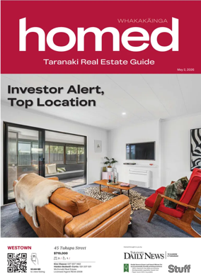 Cover of Homed Taranaki Daily News