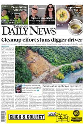 Cover of Taranaki Daily News