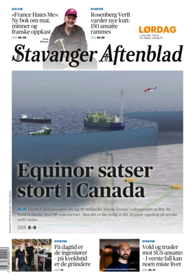 Cover of Stavanger Aftenblad