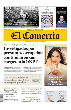 Cover of Diario El Comercio