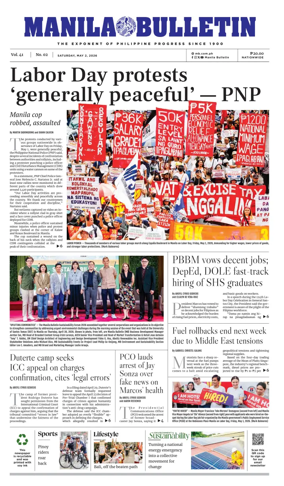 Cover of Manila Bulletin