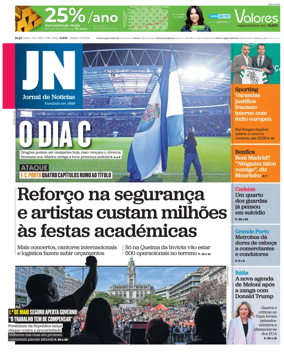 Cover of Jornal de Noticias