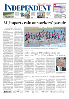 Cover of The Independent on Saturday