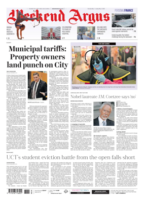 Cover of Weekend Argus (Saturday Edition)