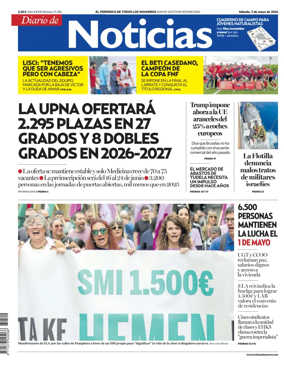 Cover of Diario de Noticias (Spain)