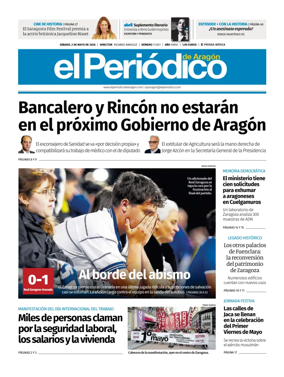 Cover of El Periodico Aragon