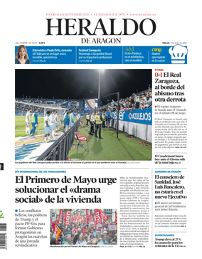 Cover of Heraldo de Aragon