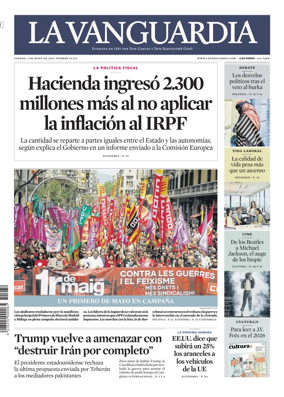 Cover of La Vanguardia