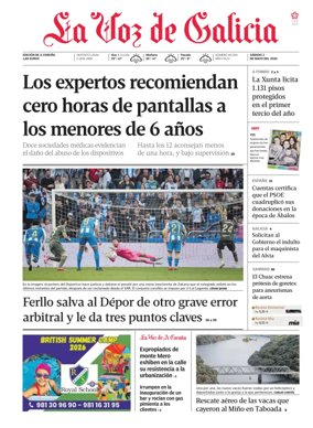 Cover of La Voz de Galicia (A Coruna)
