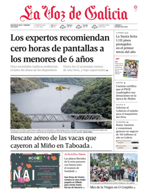 Cover of La Voz de Galicia (Deza)
