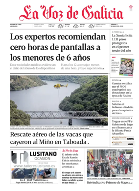 Cover of La Voz de Galicia (Lugo)