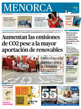 Cover of Menorca Diario Insular
