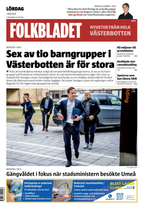 Cover of Folkbladet Vasterbotten