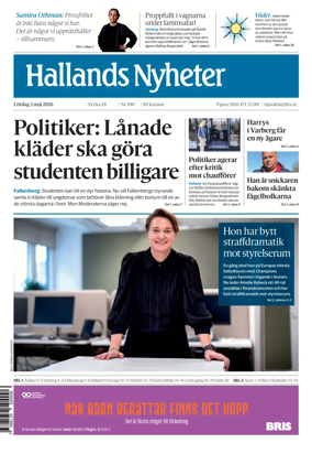 Cover of Hallands Nyheter