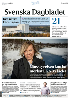 Cover of Svenska Dagbladet