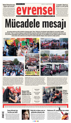 Cover of Evrensel Gazetesi