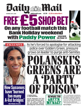 Cover of Daily Mail