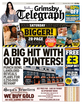 Cover of Grimsby Telegraph