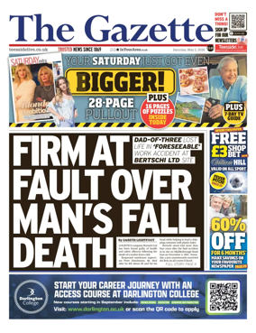 Cover of Teesside Evening Gazette