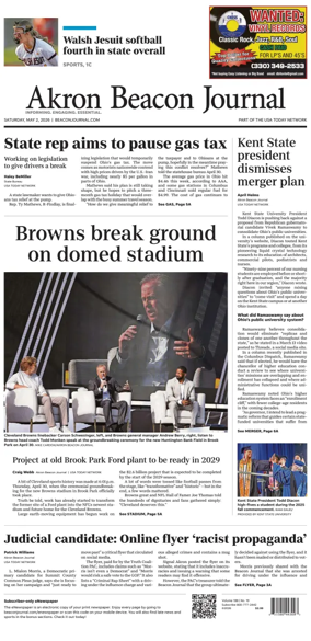 Cover of Akron Beacon Journal