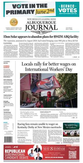 Cover of Albuquerque Journal