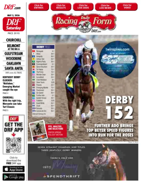 Cover of Daily Racing Form National Digital Edition