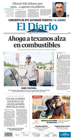 Cover of El Diario de El Paso