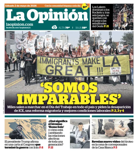 Cover of La Opinion
