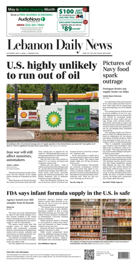 Cover of Lebanon Daily News