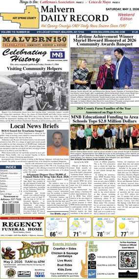 Cover of Malvern Daily Record