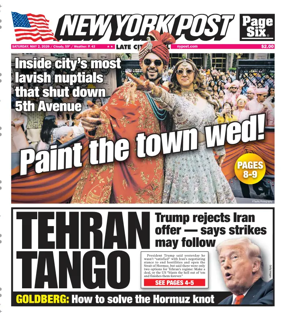 Cover of New York Post