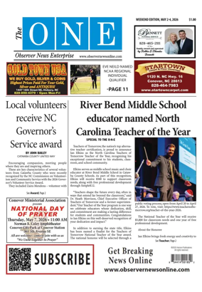 Cover of Observer News Enterprise