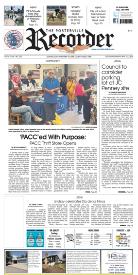 Cover of Porterville Recorder