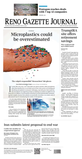 Cover of Reno Gazette Journal