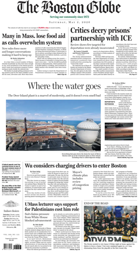 Cover of The Boston Globe