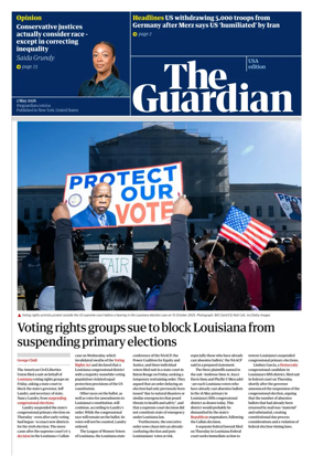 Cover of The Guardian (USA)