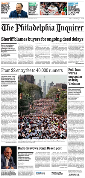 Cover of The Philadelphia Inquirer (South Jersey edition)