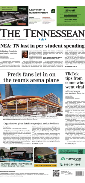 Cover of The Tennessean