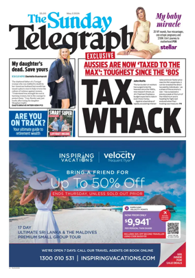 Cover of The Daily Telegraph (Sydney)