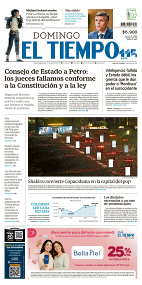 Cover of El Tiempo (Bogota)