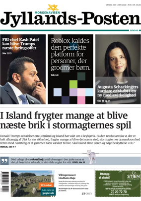 Cover of Jyllands-Posten Sondag